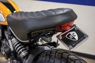 Orange Ducati Scrambler, detail 3