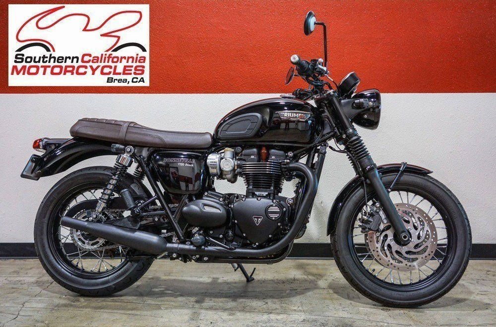 Black Bonneville bobber, a Southern California Motorcycles custom build