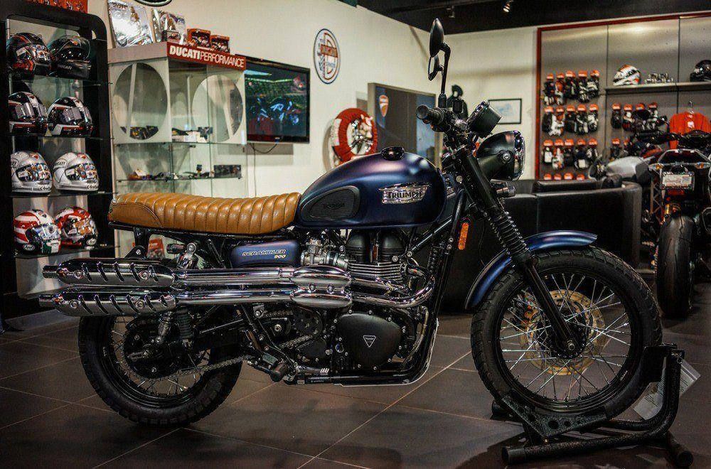 Scrambler with rack, a Southern California Motorcycles custom build