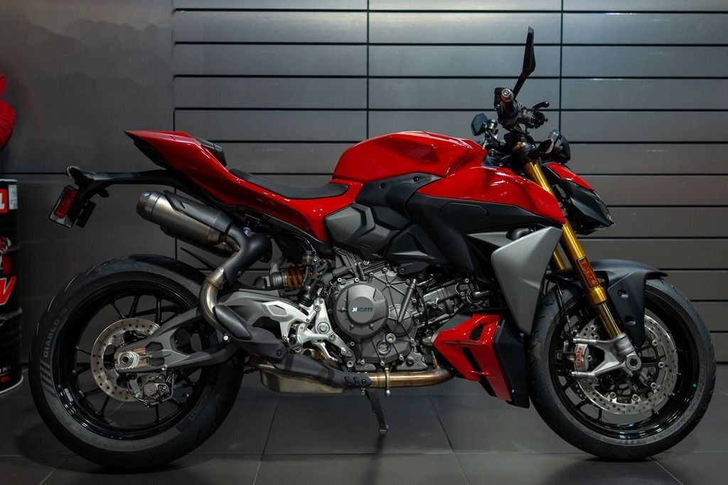 A Ducati on our showroom floor in Brea