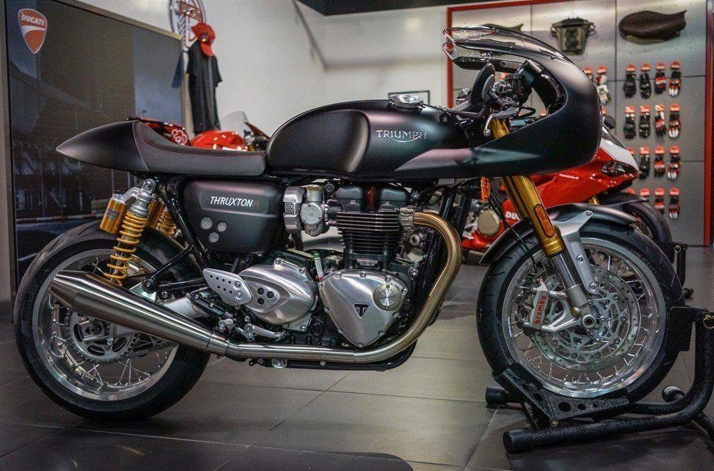 Matte black Thruxton R, a Southern California Motorcycles custom build
