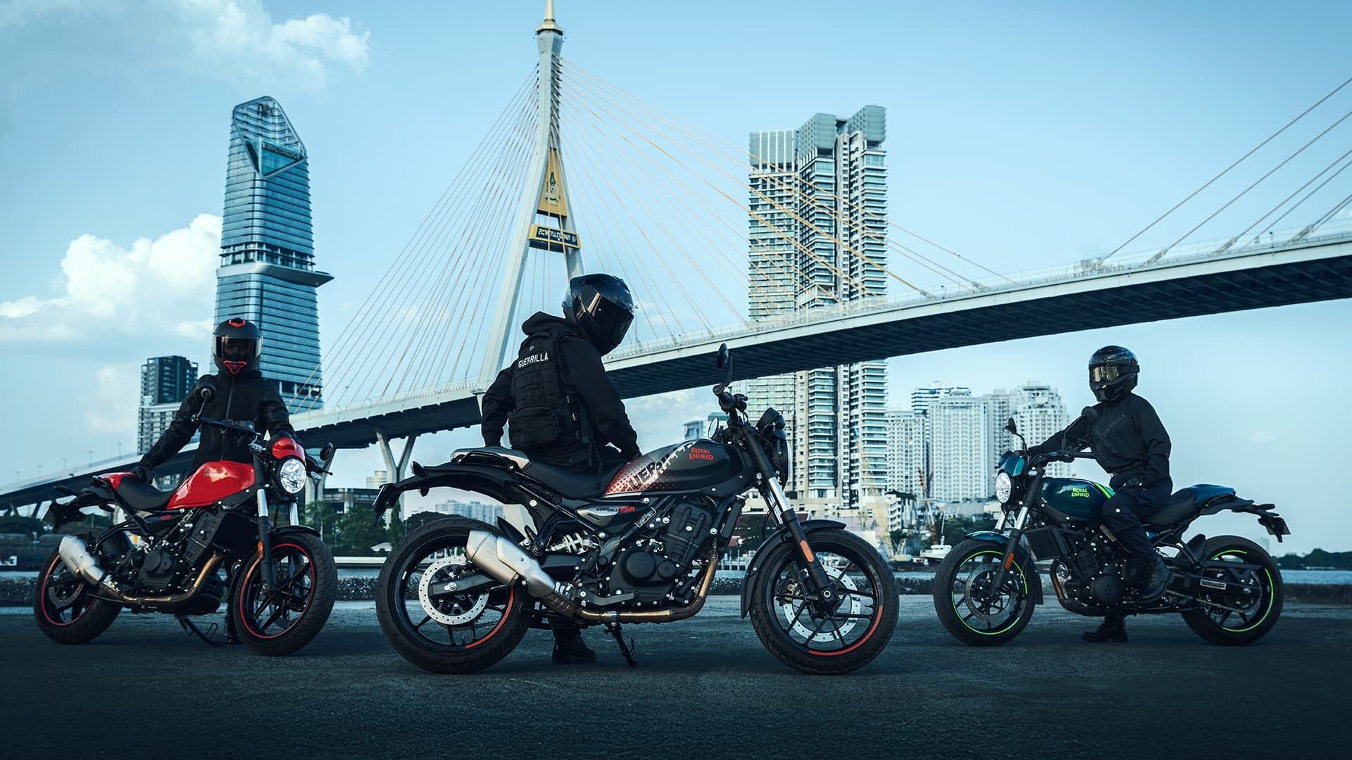 The Guerrilla 450, photographed by Royal Enfield
