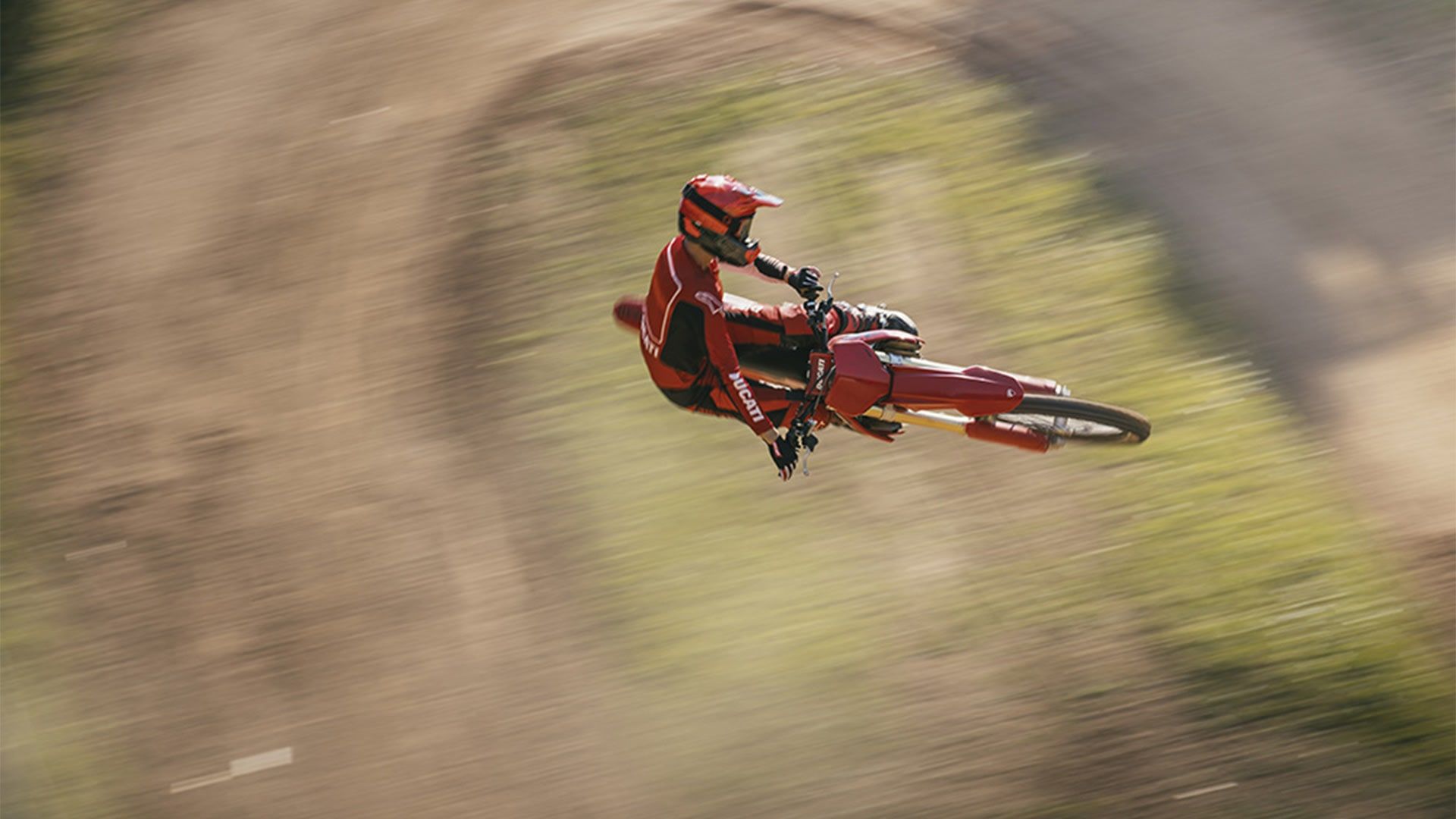 The Desmo450 MX, photographed by Ducati
