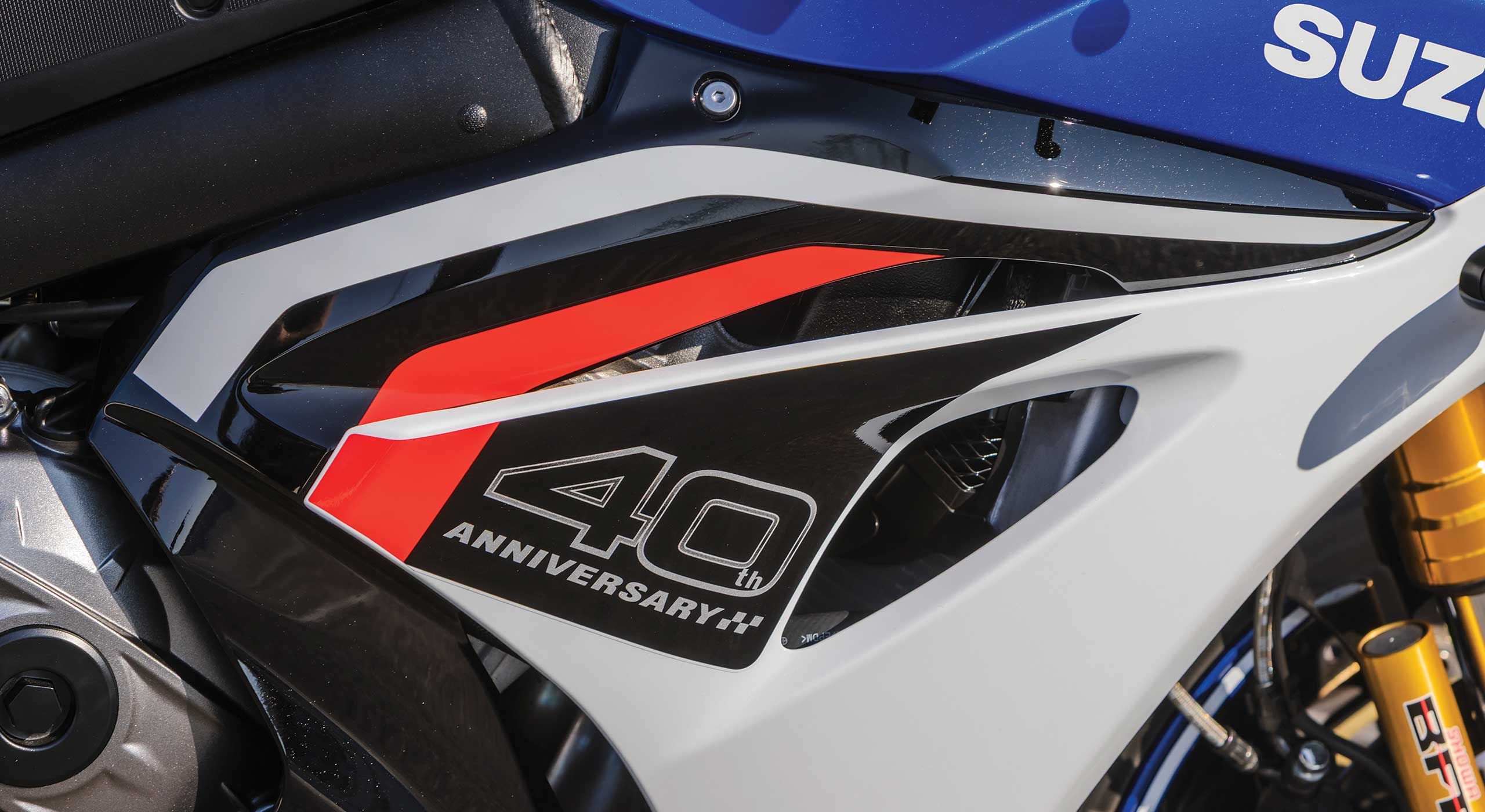 The GSX-R1000R 40th Anniversary Edition, photographed by Suzuki