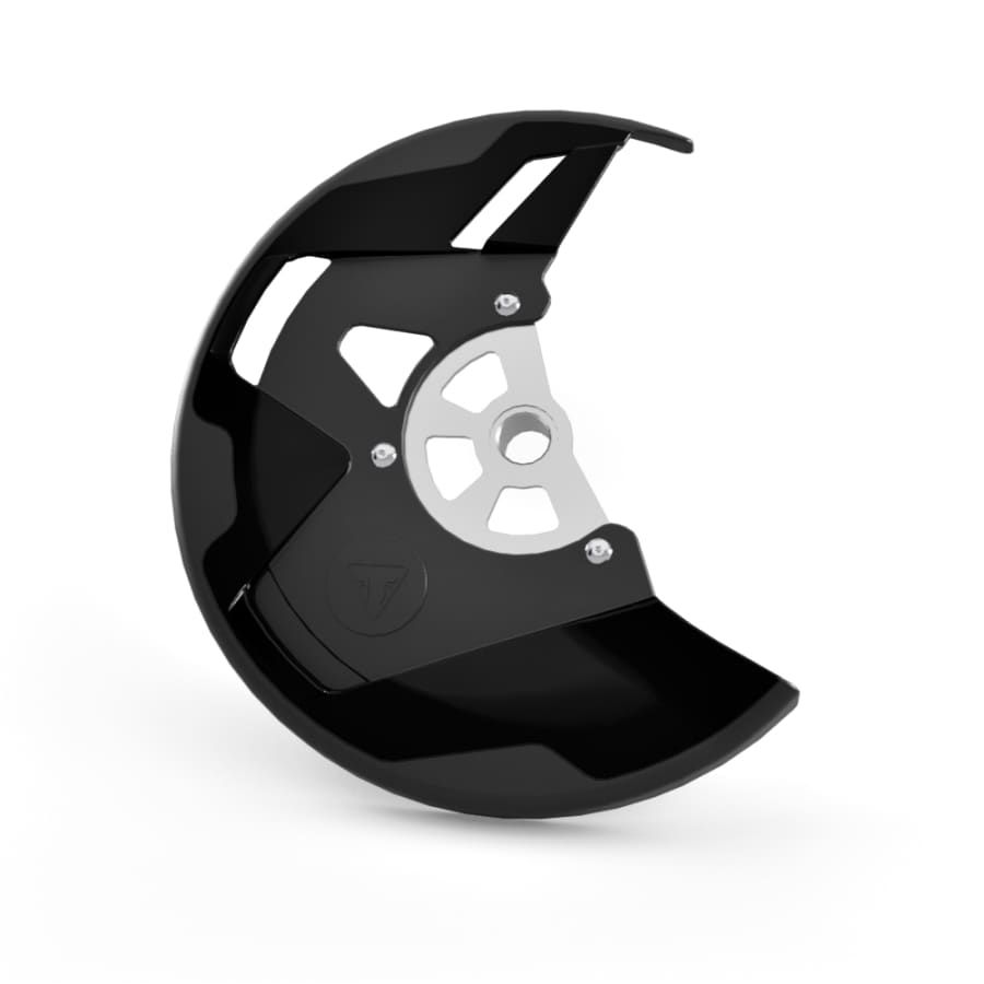 A Triumph brake disc guard kit for the TF from our off-road store