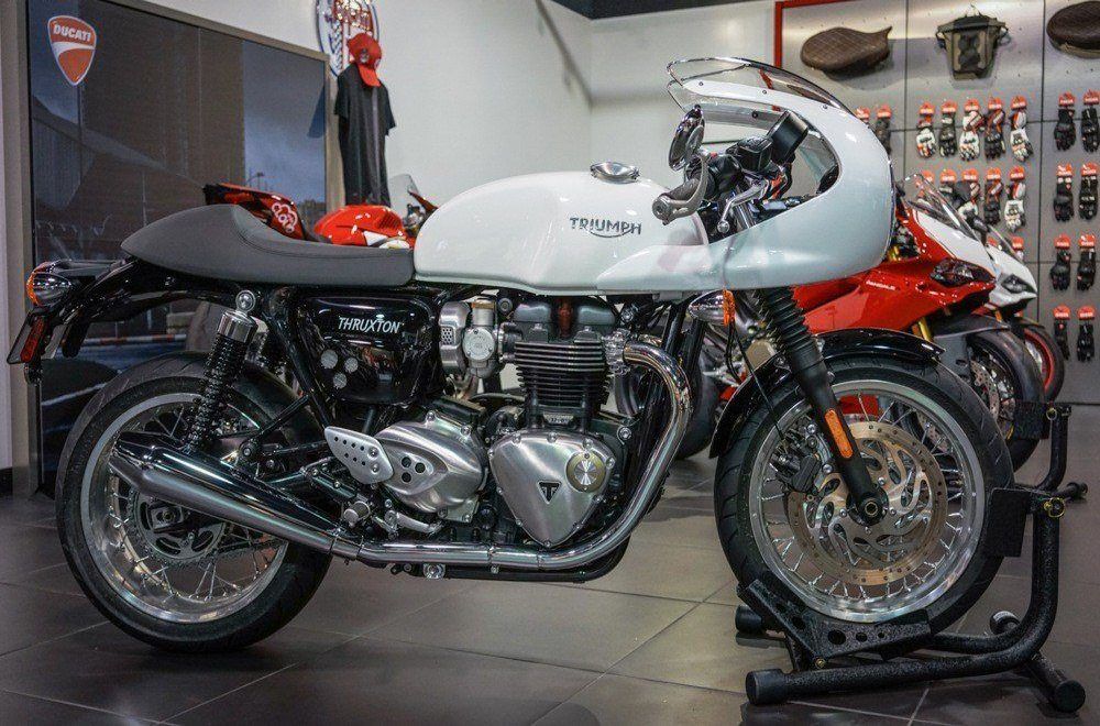 White Thruxton 1200, a Southern California Motorcycles custom build