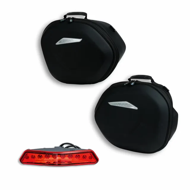 Pair of semi-rigid side panniers, Ducati accessory