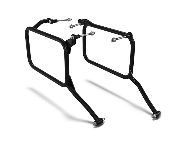 Black Adventure Pannier Rails, Royal Enfield accessory