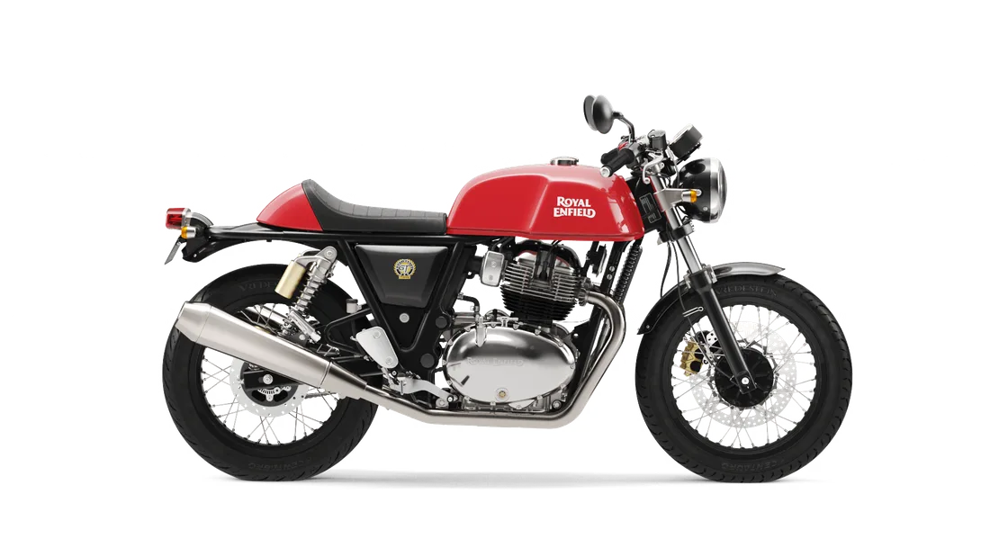 Royal Enfield Continental GT 650 in Rocker Red, studio rendering