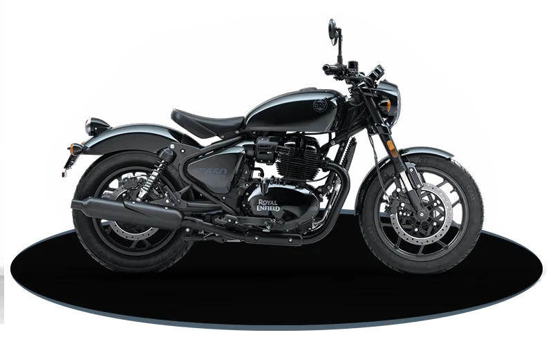 2027 Royal Enfield Shotgun 650 in Sheet Metal Grey, studio rendering