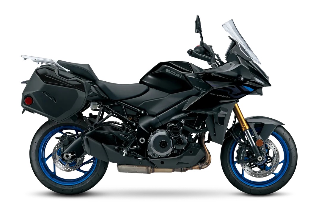2027 Suzuki GSX-S1000GX in Glass Sparkle Black, studio rendering