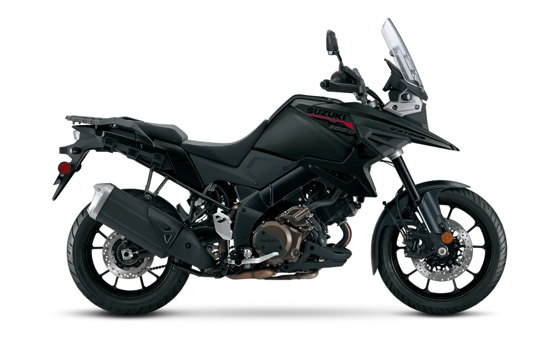 2027 Suzuki V-Strom 1050 in Metallic Matte Black No.2, studio rendering
