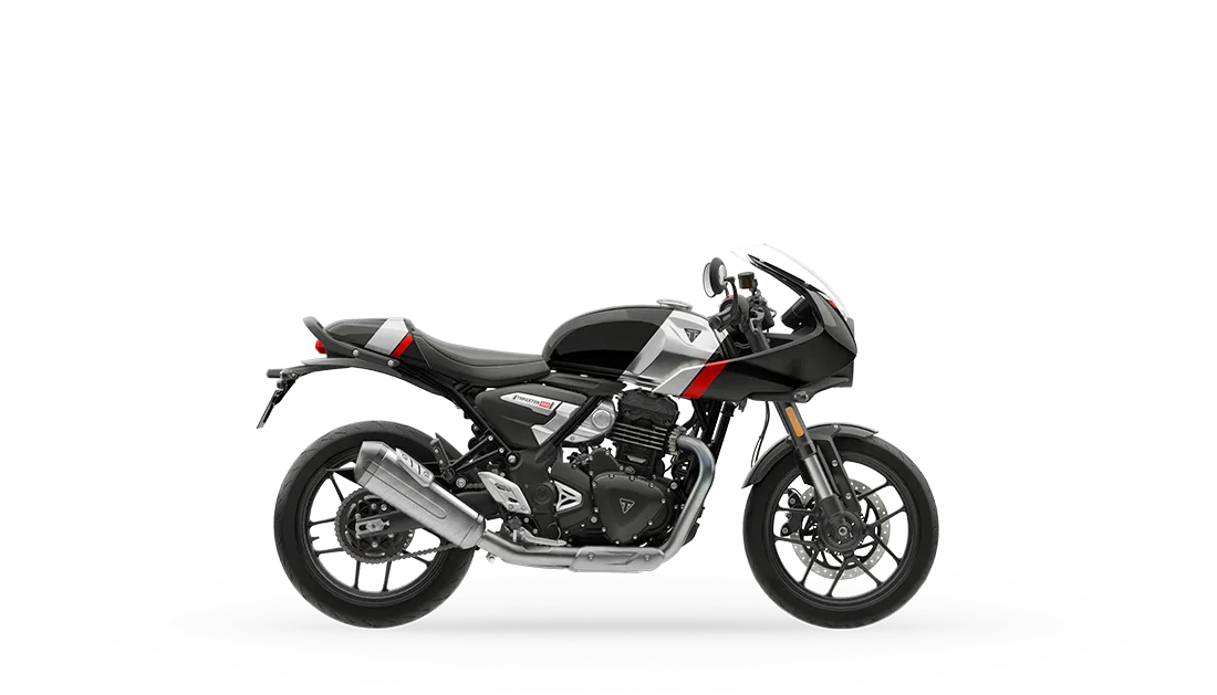 2026 Triumph Thruxton in Phantom Black, studio rendering