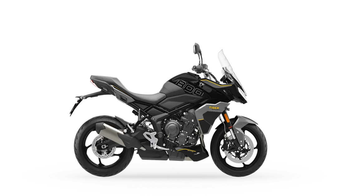 2026 Triumph Tiger Sport 660 and 800 in Sapphire Black, studio rendering