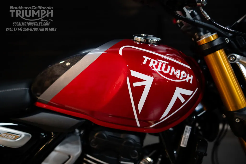 2026 Triumph Speed 400 in Lava Red Gloss / Storm Grey, photo 2 of 10