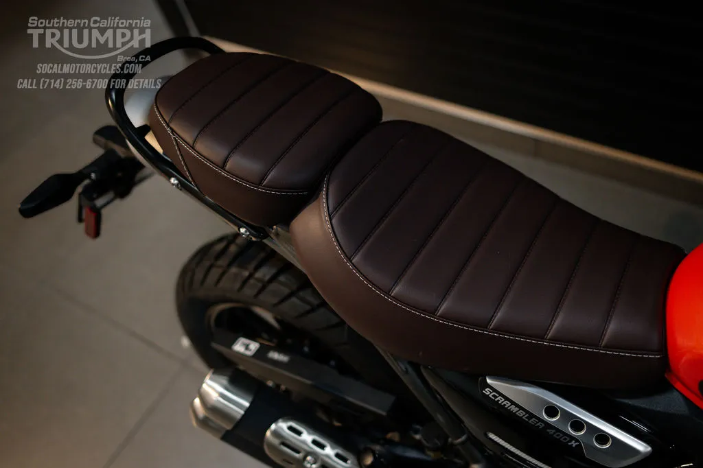 2026 Triumph Scrambler 400 X in Aluminum / Baja Orange, photo 4 of 10