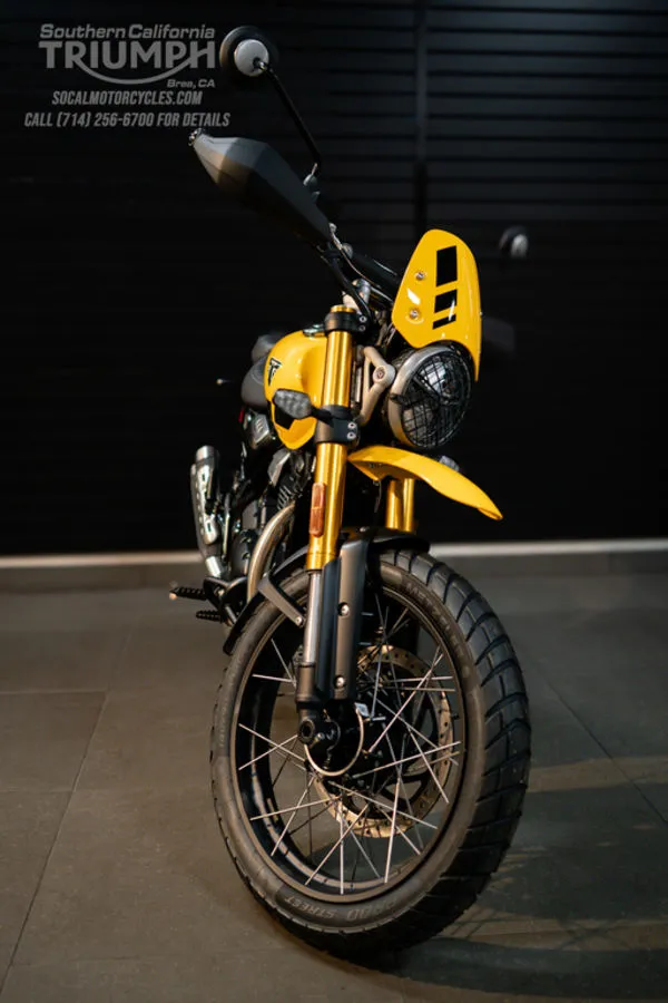 2026 Triumph Scrambler 400 XC in Racing Yellow, photo 6 of 10