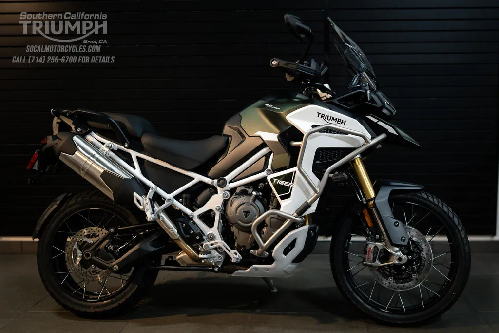 2025 Triumph Tiger 1200 Rally Explorer in Matte Khaki Green, photo 1 of 10