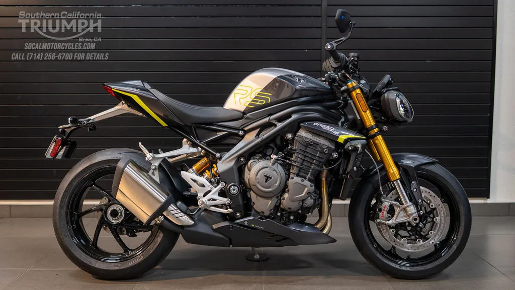 2026 Triumph Speed Triple 1200 RS in Granite / Triumph Performance Yellow, photo 1 of 12