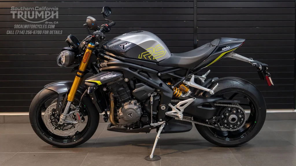 2026 Triumph Speed Triple 1200 RS in Granite / Triumph Performance Yellow, photo 10 of 12