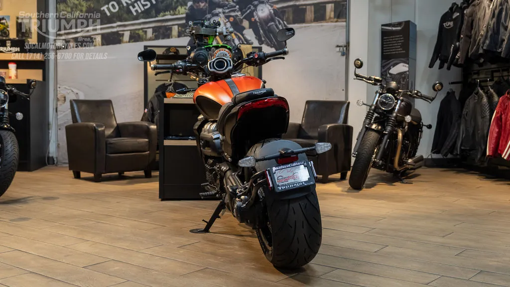 2026 Triumph Rocket 3 Storm R in Satin Baja Orange / Matte Sapphire Black, photo 8 of 8