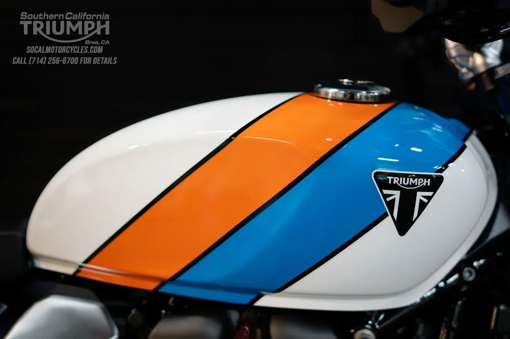2026 Triumph Speed Twin 900 in Pure White / Maui Blue / Tangerine Orange, photo 2 of 10