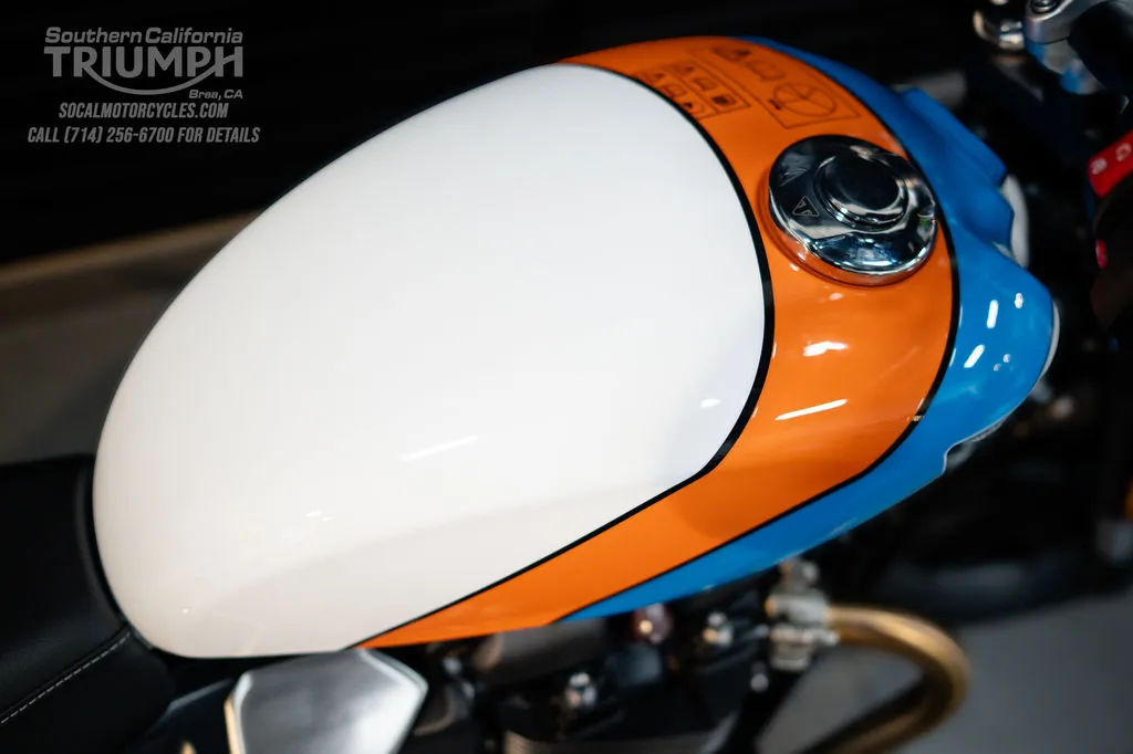 2026 Triumph Speed Twin 900 in Pure White / Maui Blue / Tangerine Orange, photo 3 of 10