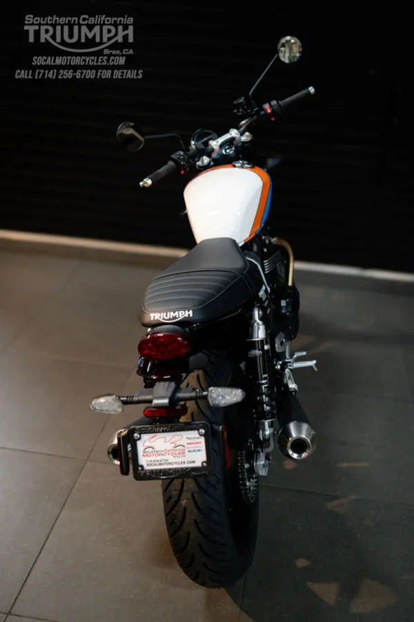2026 Triumph Speed Twin 900 in Pure White / Maui Blue / Tangerine Orange, photo 10 of 10