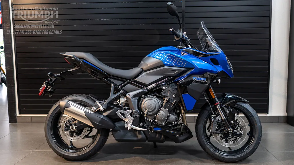 2026 Triumph Tiger Sport 800 in Caspian Blue / Sapphire Black, photo 1 of 11