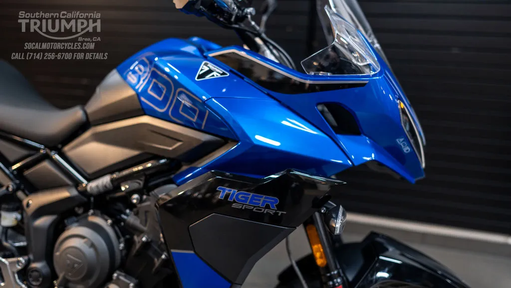 2026 Triumph Tiger Sport 800 in Caspian Blue / Sapphire Black, photo 2 of 11