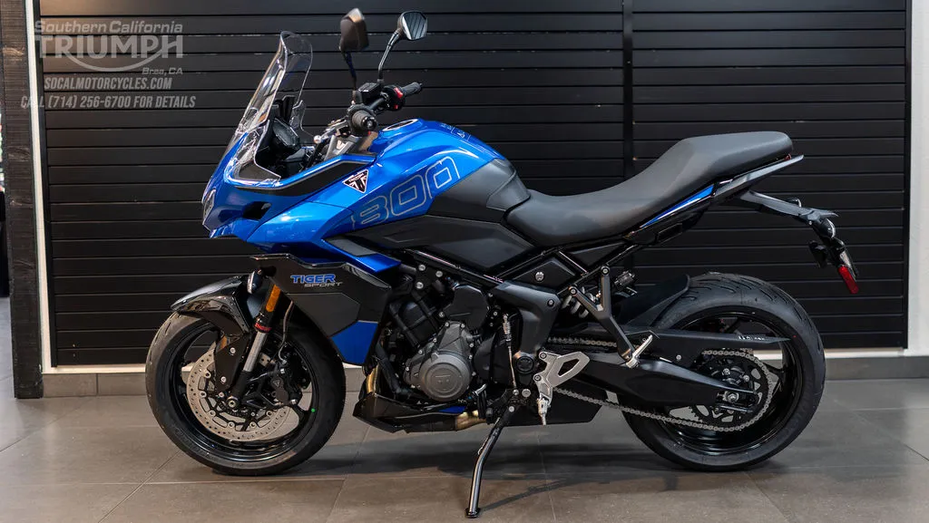 2026 Triumph Tiger Sport 800 in Caspian Blue / Sapphire Black, photo 9 of 11
