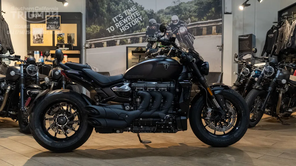 2026 Triumph Rocket 3 Storm GT in Matte Sapphire Black / Satin Granite, photo 1 of 8