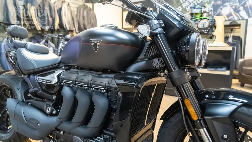 2026 Triumph Rocket 3 Storm GT in Matte Sapphire Black / Satin Granite, photo 2 of 8