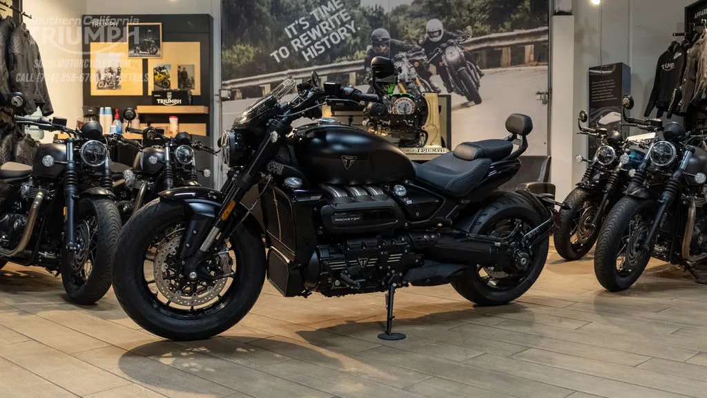 2026 Triumph Rocket 3 Storm GT in Matte Sapphire Black / Satin Granite, photo 5 of 8