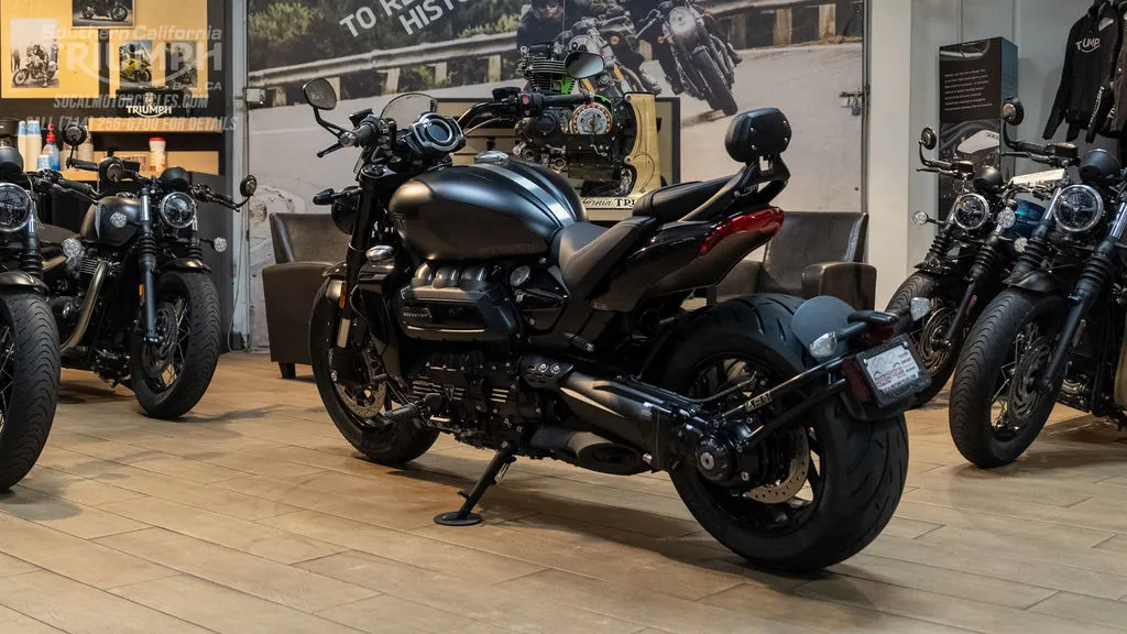 2026 Triumph Rocket 3 Storm GT in Matte Sapphire Black / Satin Granite, photo 7 of 8