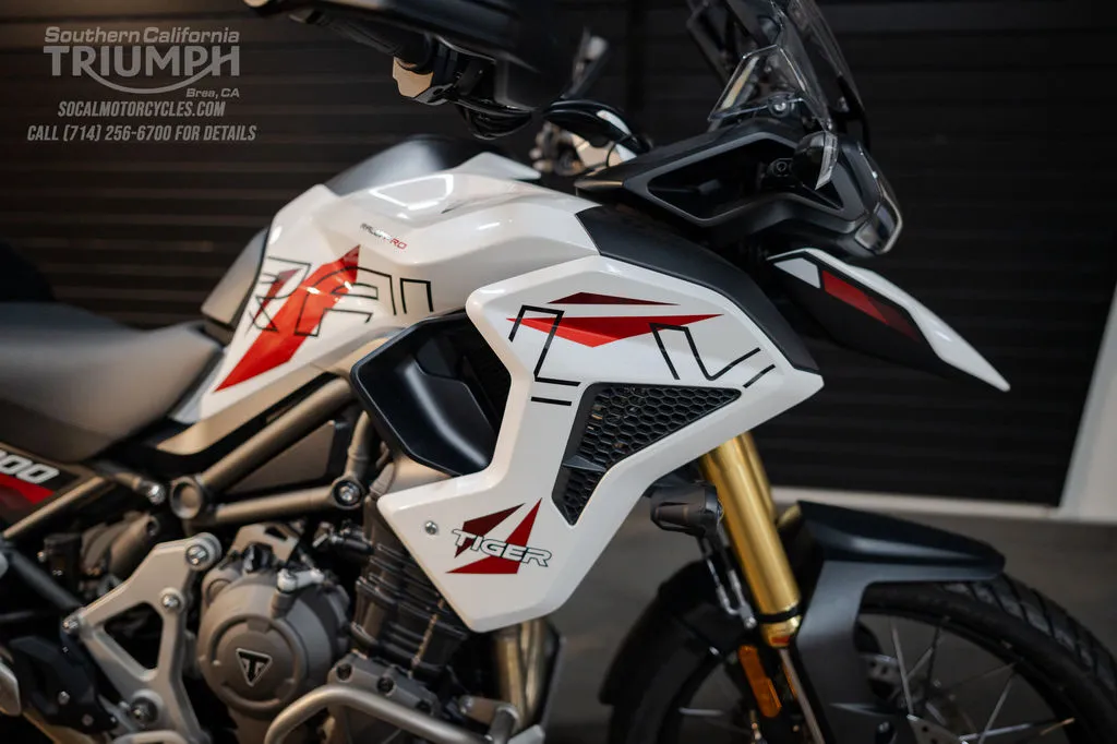 2026 Triumph Tiger 1200 Rally Pro Desert Edition in Crystal White, photo 2 of 10