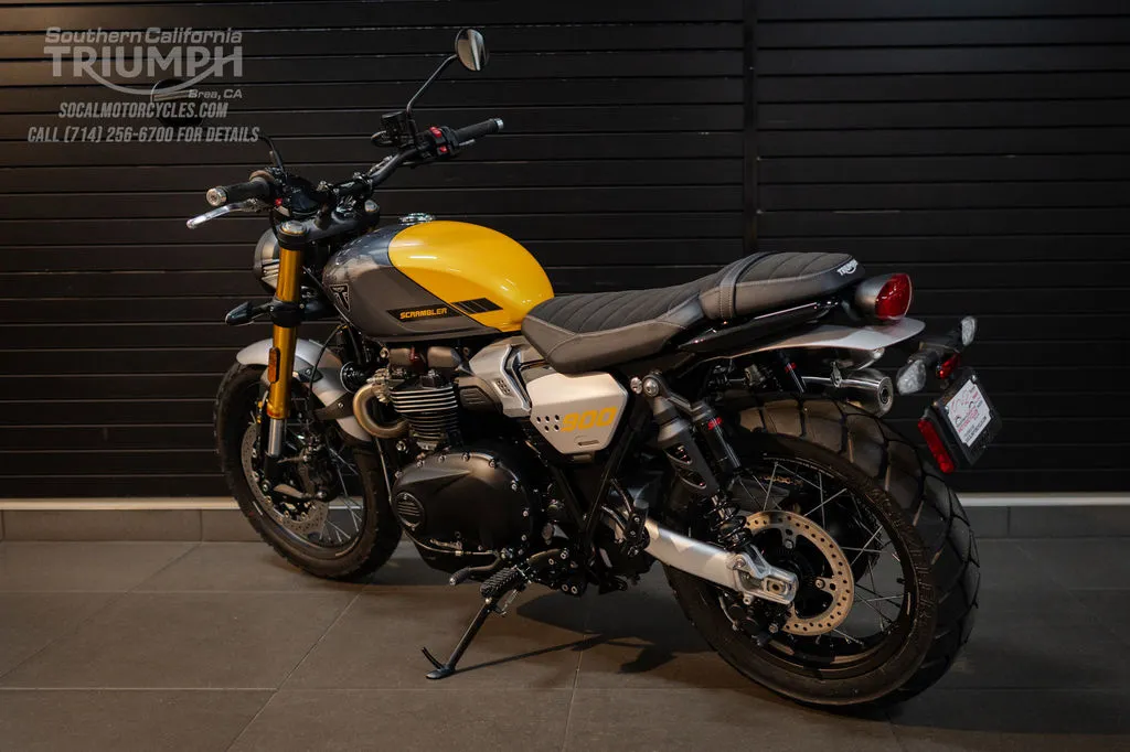 2026 Triumph Scrambler 900 in Mineral Grey / Cosmic Yellow, photo 9 of 10